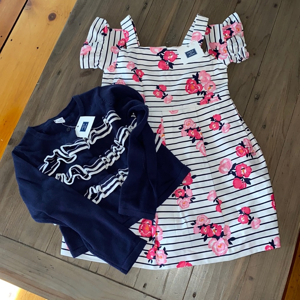 Girls dress with matching sweater